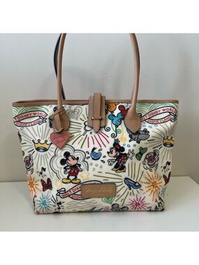 Dooney & Bourke x Disney White Sketch Cindy Tote